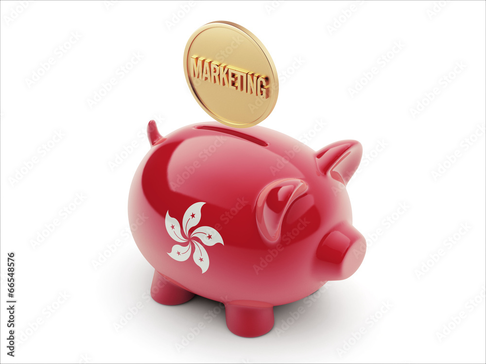 Hong Kong Marketing Concept Piggy Concept Hong Kong Marketing Concept Piggy Concept
