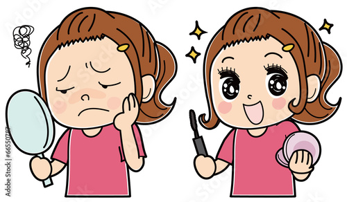 メイクアップのビフォーアフター