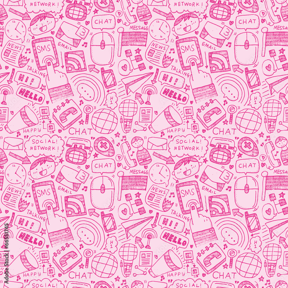 seamless doodle communication pattern seamless doodle communication pattern