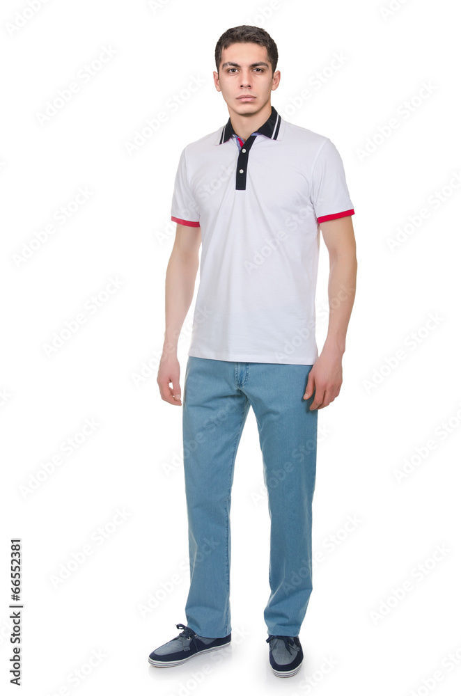 Man in fashion look isolated on white Man in fashion look isolated on white