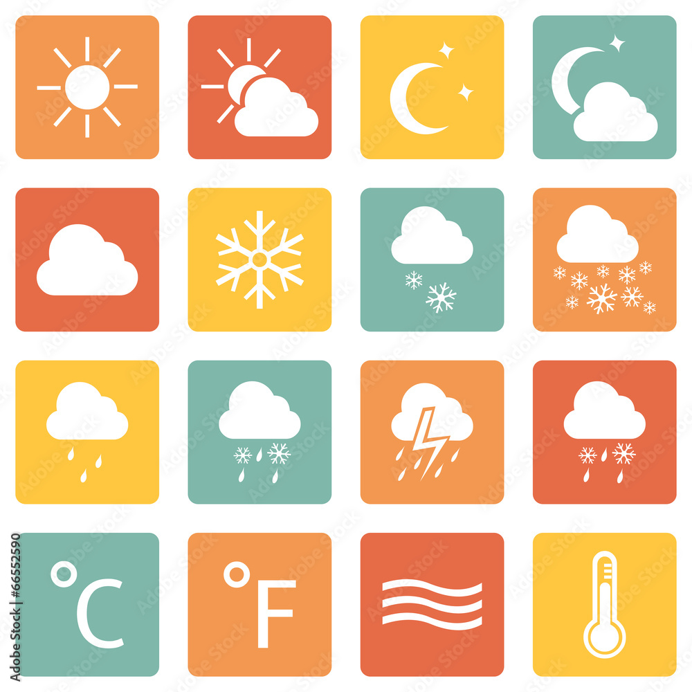 Vector Set of Weather Icons