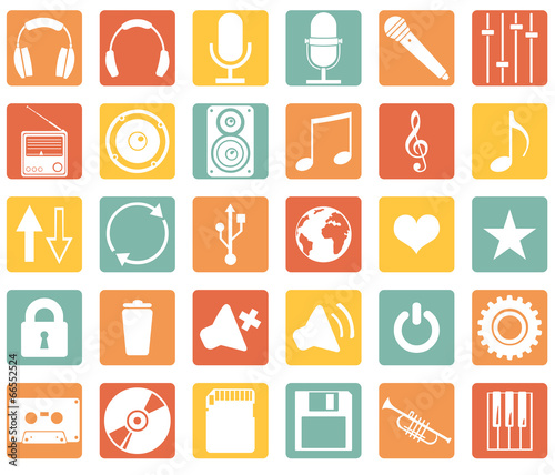 Vector Set of Music Icons