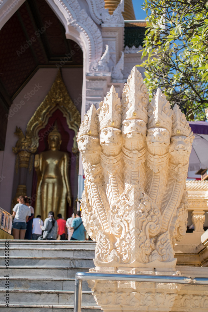 Fototapeta premium Five-headed naga snakes, Thailand