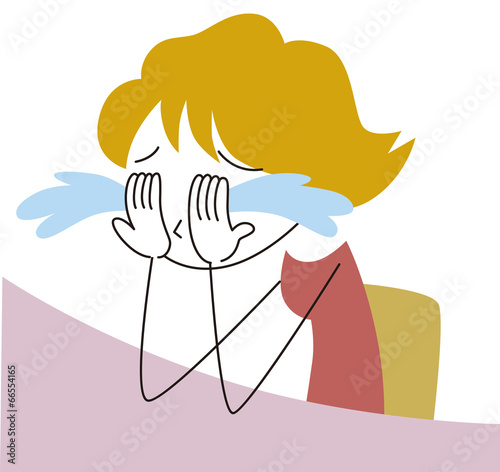 泣く女性