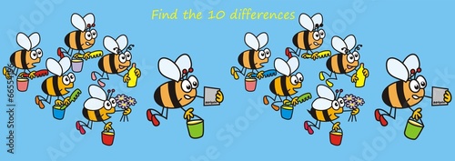bees - find the ten differences