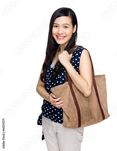 Woman with tote bag