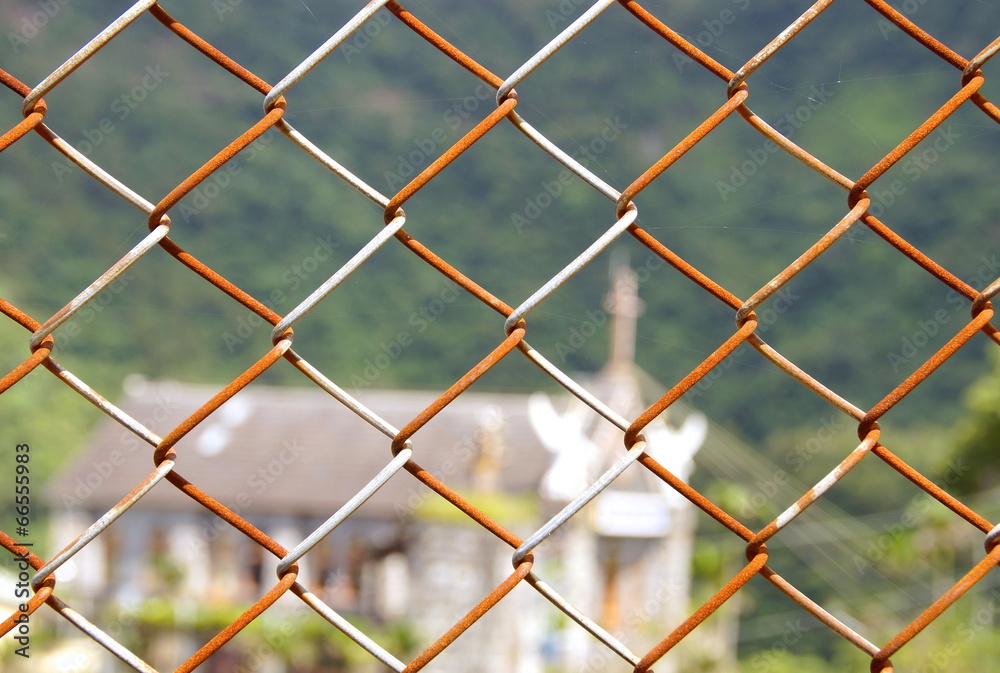 Fototapeta premium Seamless chain link fence