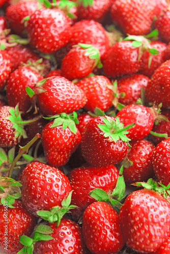 Ripe sweet strawberries close-up