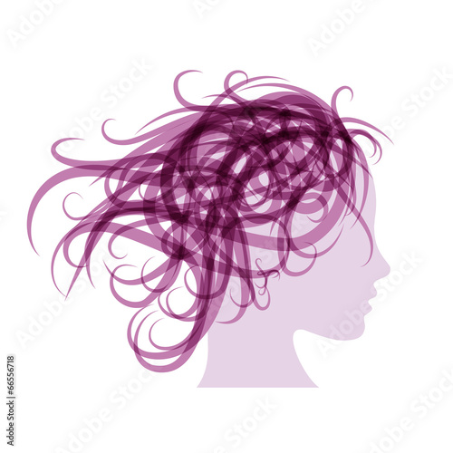 Purple Vector Logo beauty hair