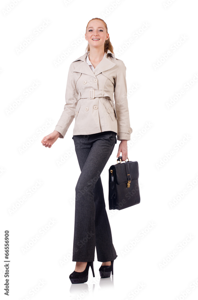 Businesswoman isolated on the white Businesswoman isolated on the white