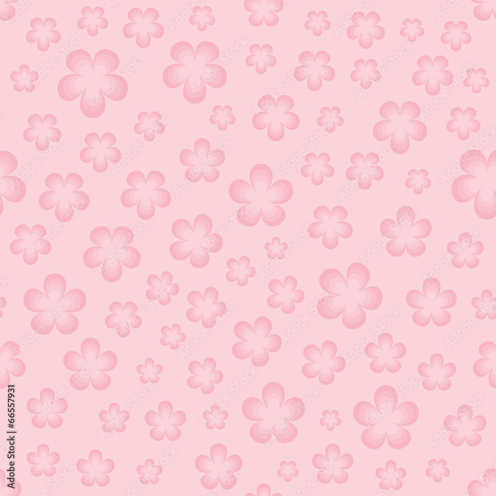 Pink floral seamless pattern