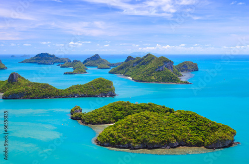 Bird eye view of Angthong island, Thailand