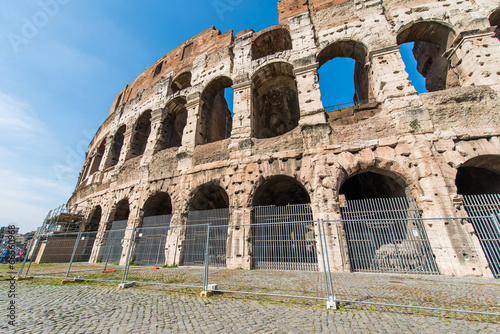 Ancient Rome ruines on bright summer day