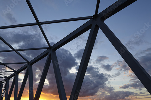 Beldorf - Hochbrücke Grünental bei Sonnenuntergan photo