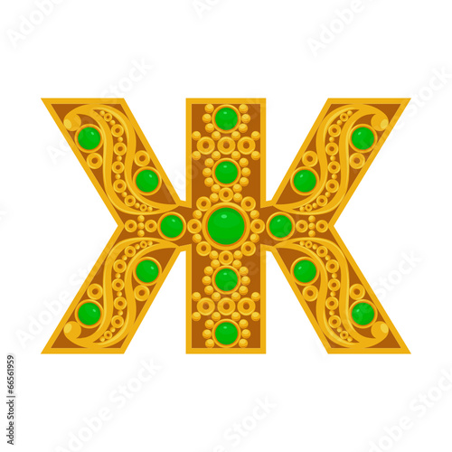 Golden letter