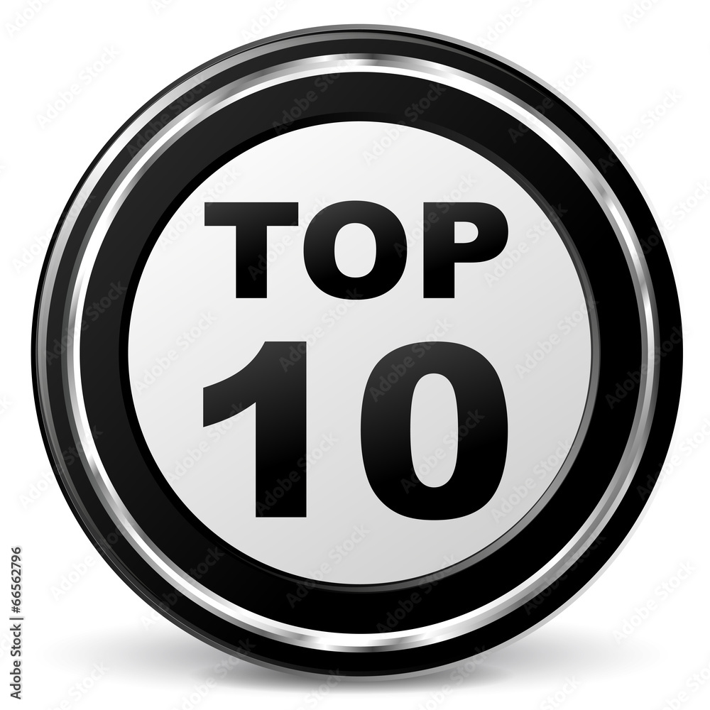 Vector top ten icon Vector top ten icon
