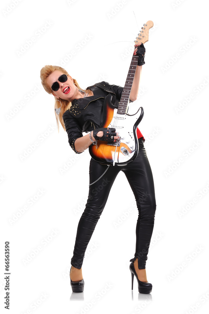 girl with electric guitar