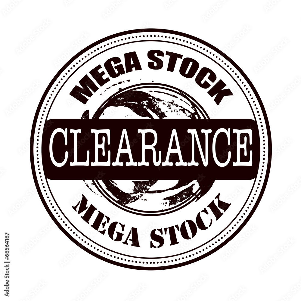 mega stock clearance stamp