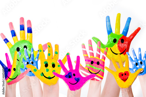 coloful hands