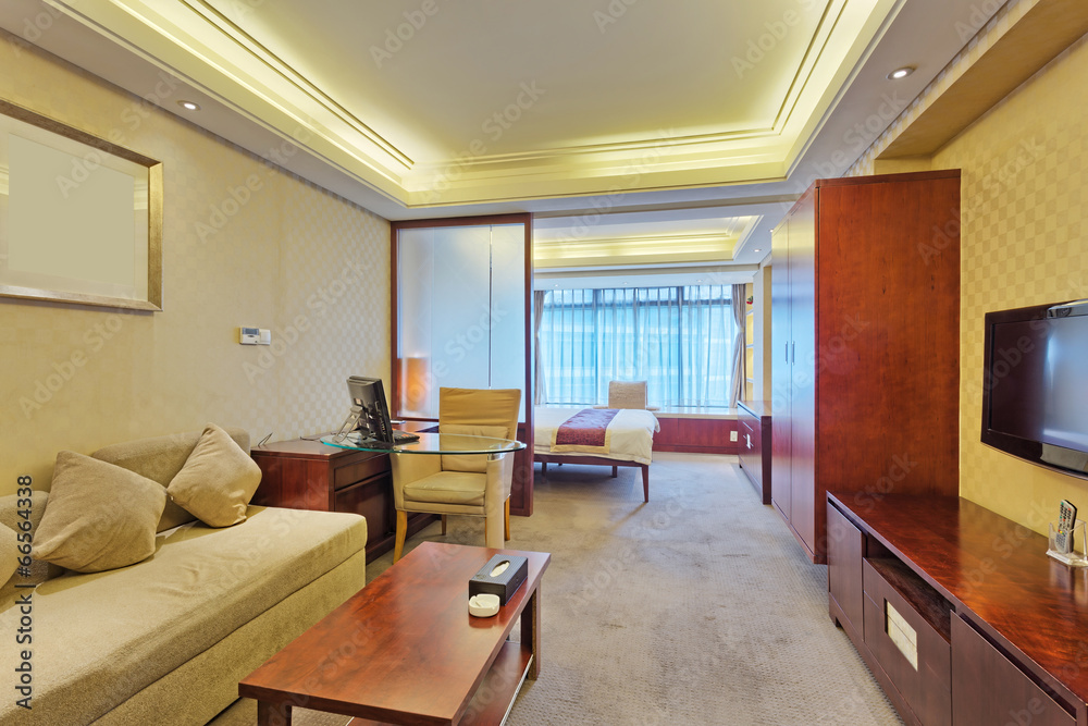 Fototapeta premium luxury bedroom in hotel