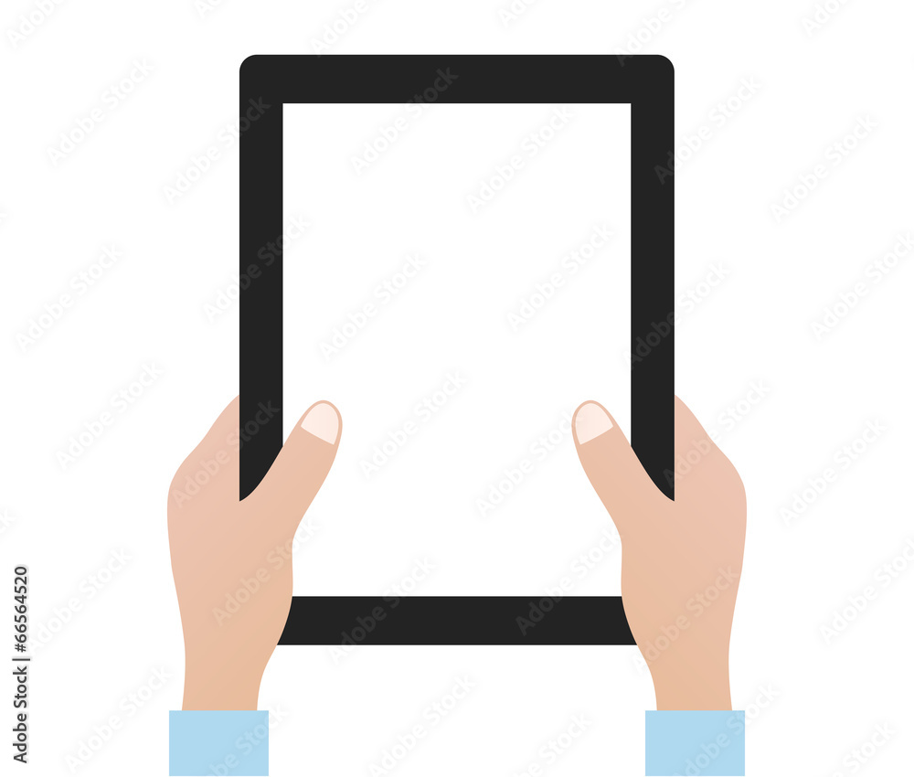 hands holding tablet computer hands holding tablet computer