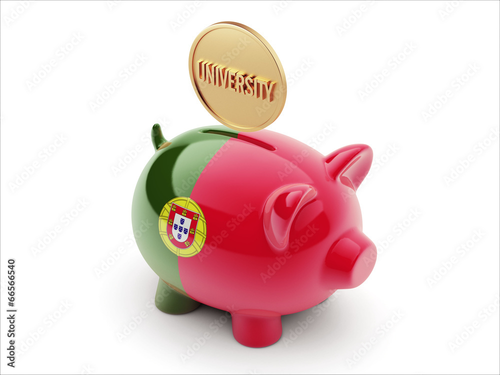 Portugal University Concept Piggy Concept Portugal University Concept Piggy Concept