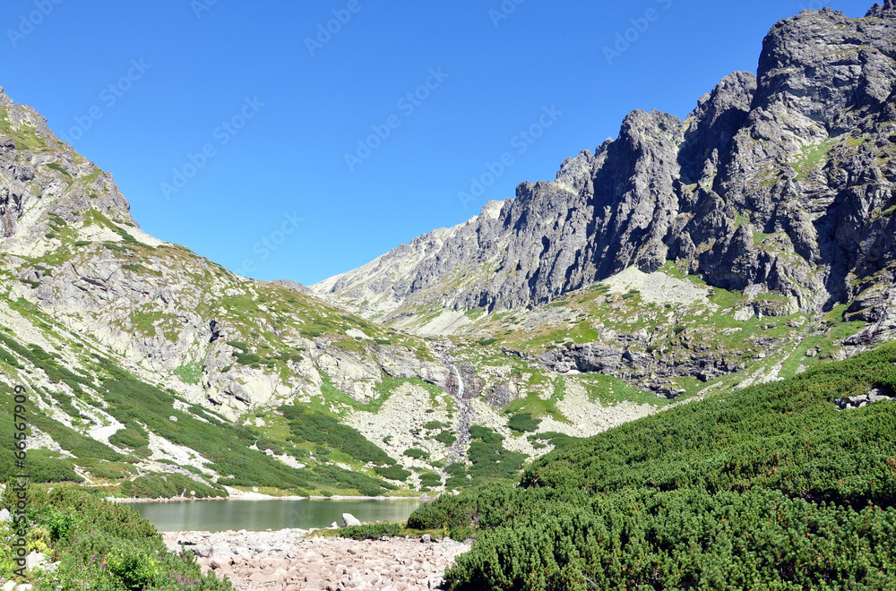 High Tatra mountains in summer and lake, Slovakia, Europe