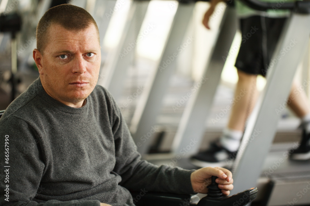 Running at the fitness club Running at the fitness club