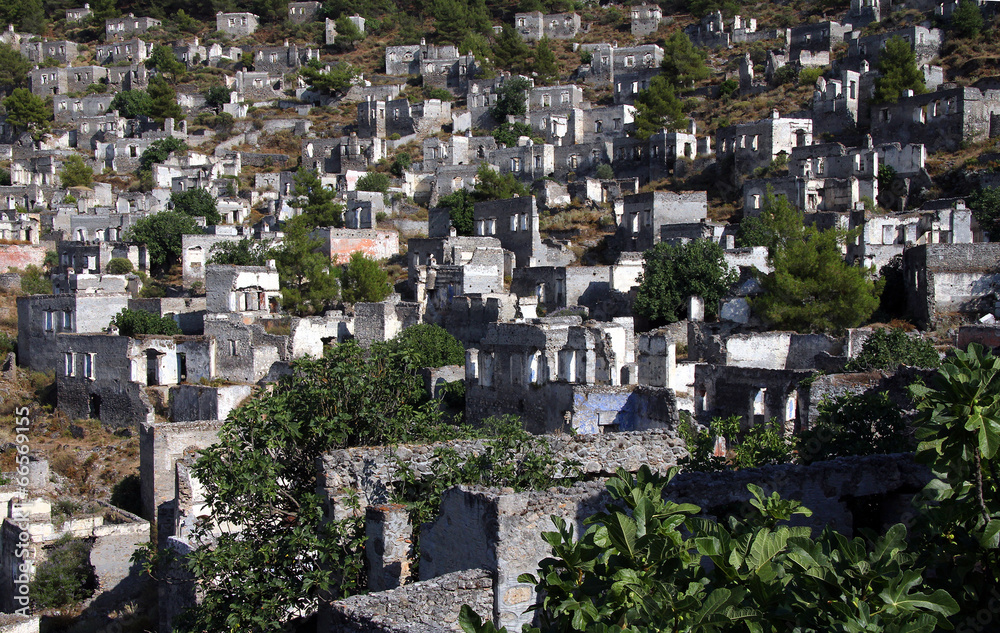 Ghost town of Kayakoy (Turkey)