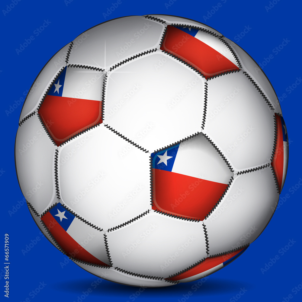 Obraz premium Chile soccer ball, vector