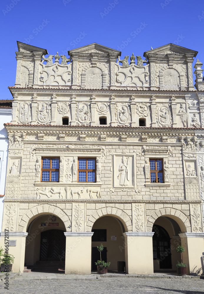 Renaisance facade, market square, Kazimierz Dolny, Poland