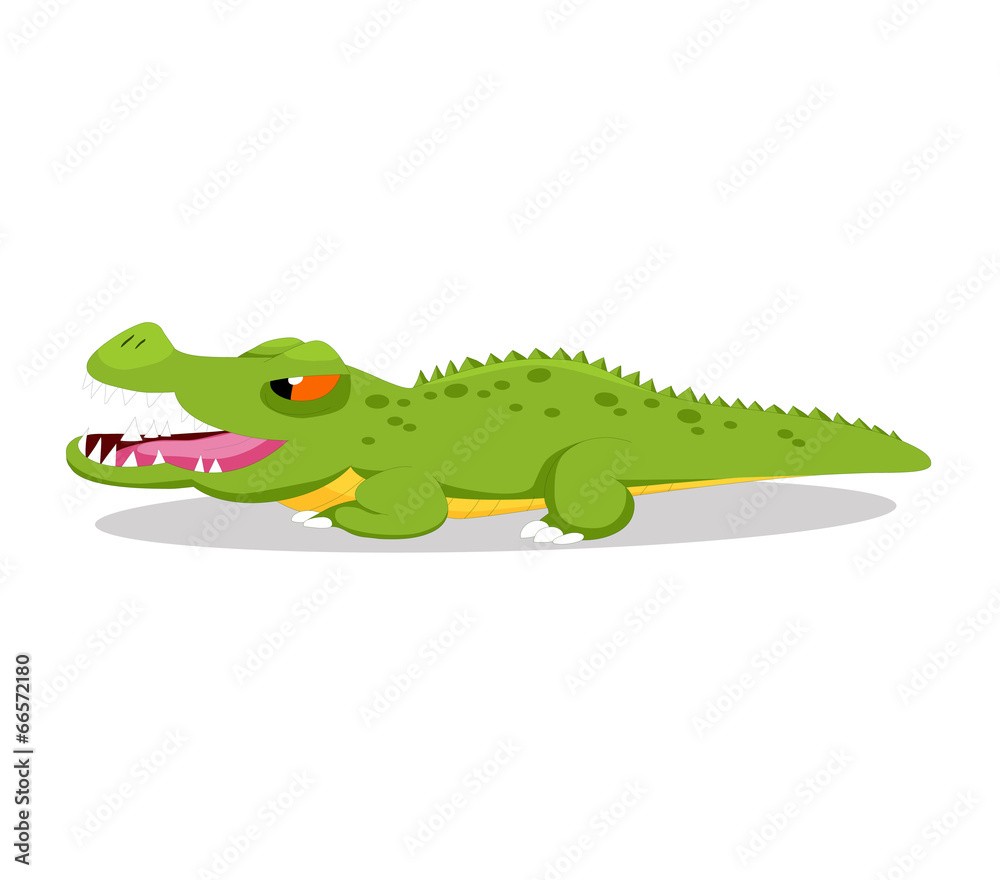 Fototapeta premium Cute baby crocodile cartoon