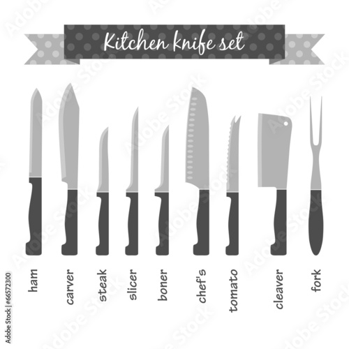 Types of kitchen knives set