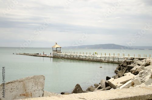 seaside landscape in bulgaria balcik photo