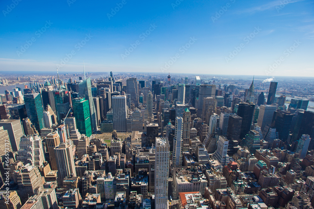 Obraz premium Vew of Manhattan from the Empire State Building, New York
