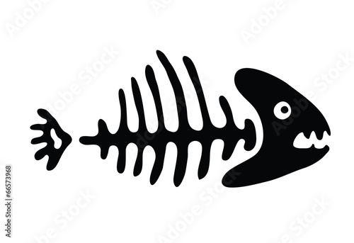 Canvas Print fish bone, vector illustration