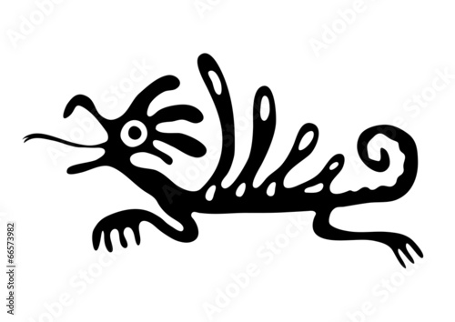 lizard or dragon in native style