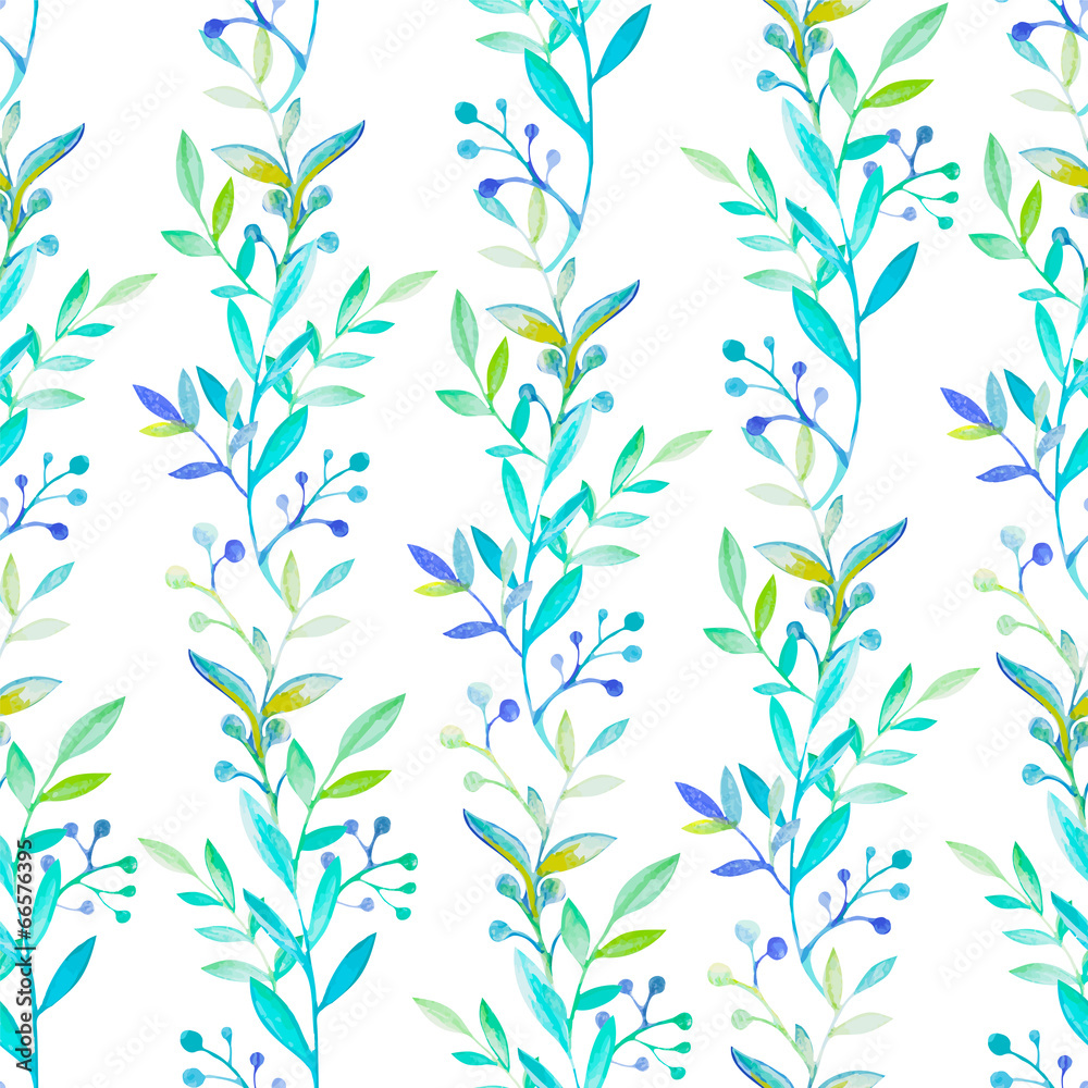 Floral watercolor seamless pattern