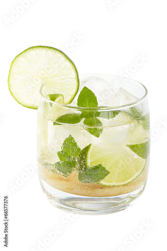 Mojito cocktail on a white background