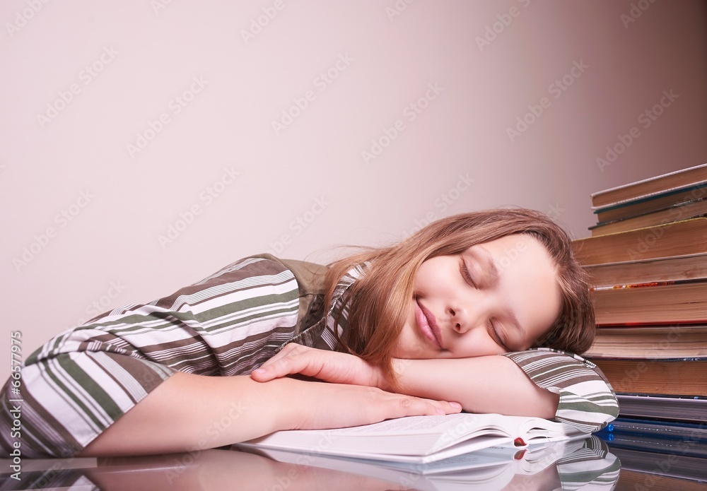 Teen girl sleeping Teen girl sleeping