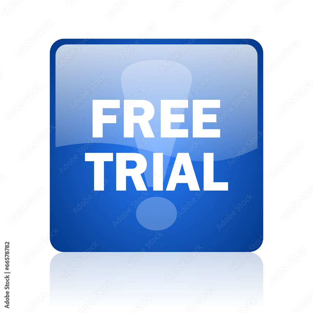 free trial blue glossy web icon free trial blue glossy web icon