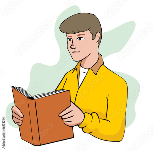 Person reading book