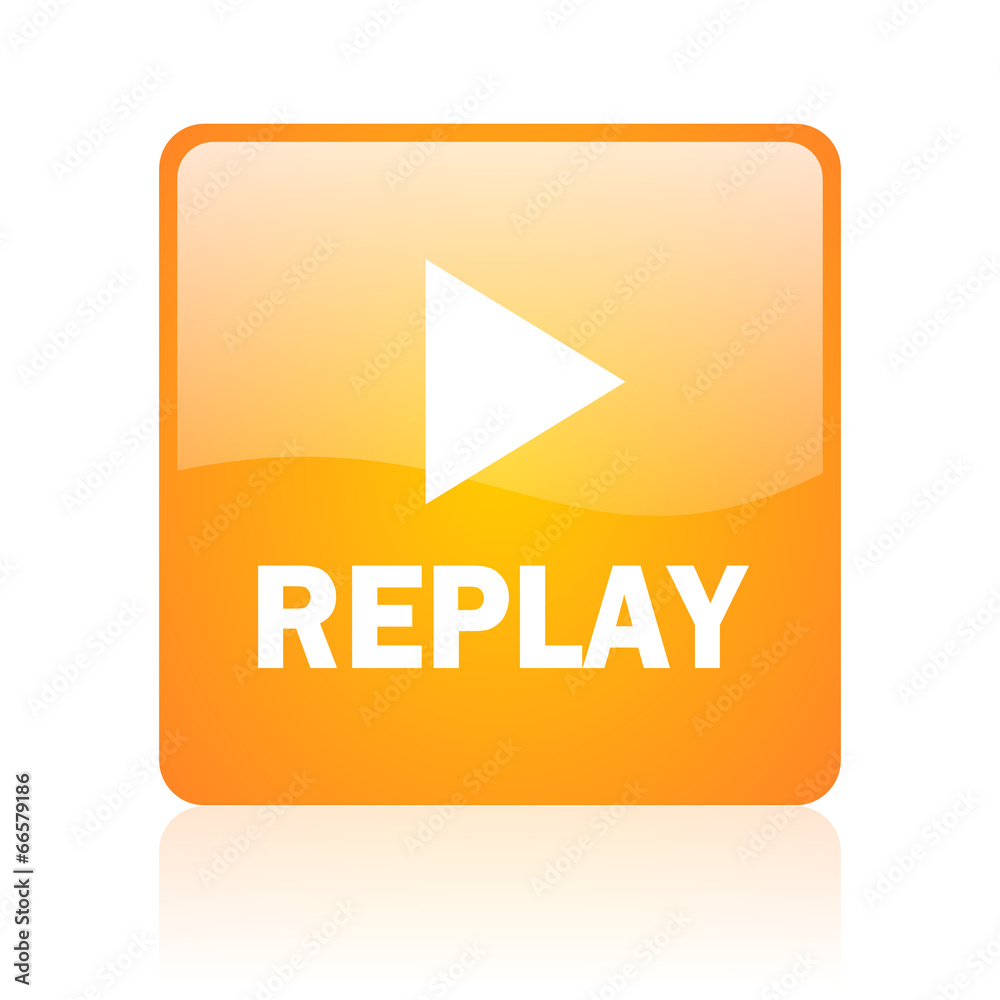 replay computer icon on white background replay computer icon on white background