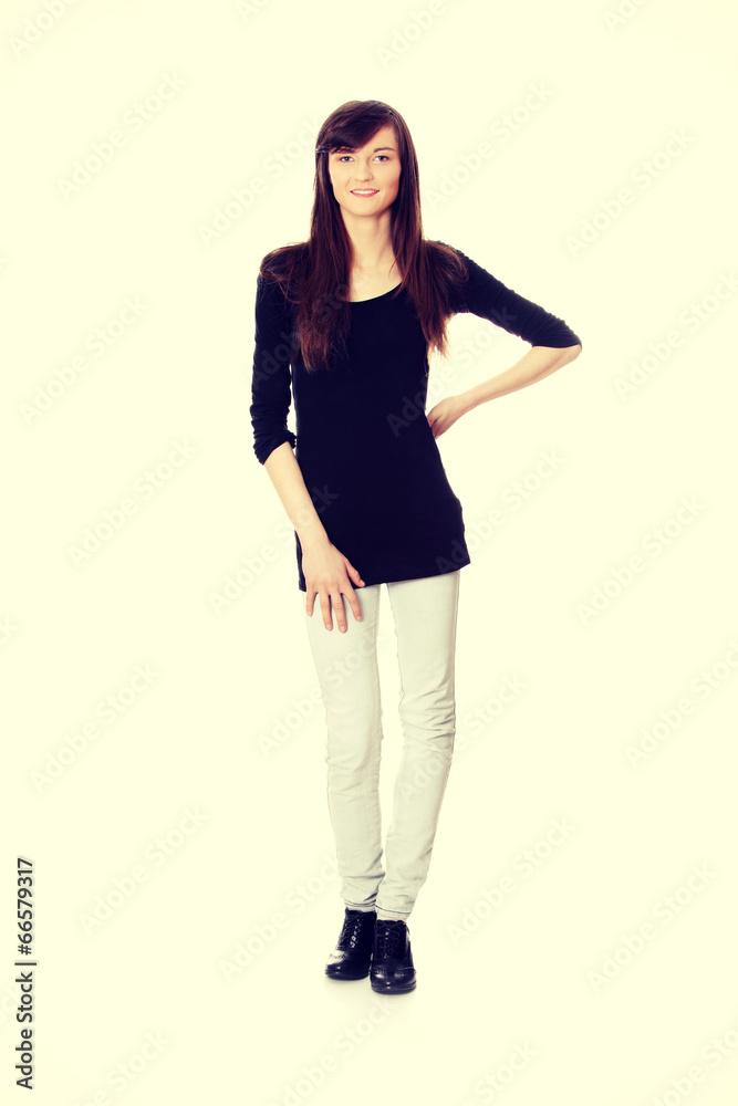 Portrait of a happy young woman. Portrait of a happy young woman.