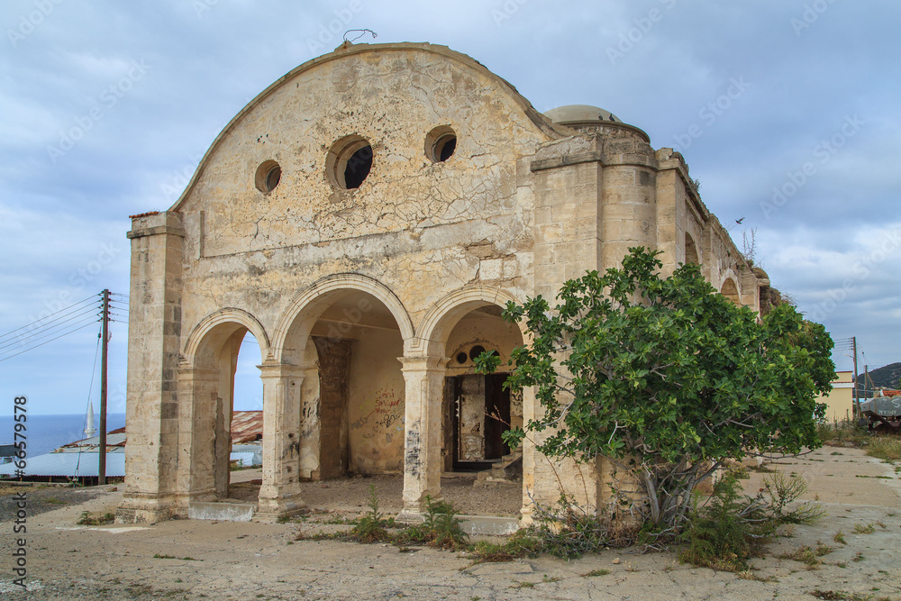 An old ruined church near Kyrenia (Girme), Cyprus