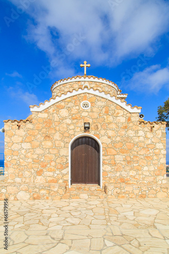Church on a hill in Protaras, Cyprus