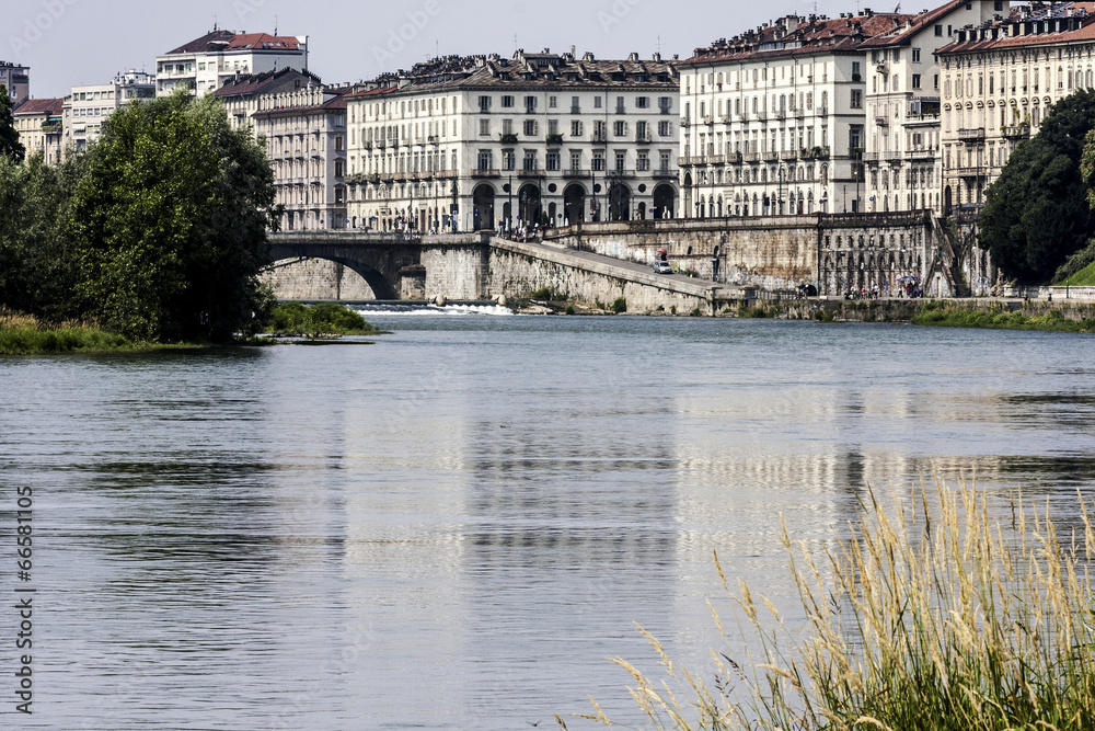 Turin - Italy  - Panorama from Po river