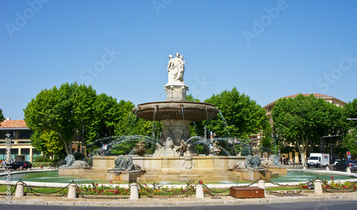 La Rotonde fountain in Aix-en-Provence, France