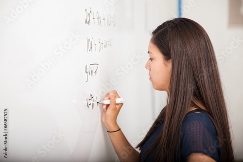 Photography Studying algebra at school