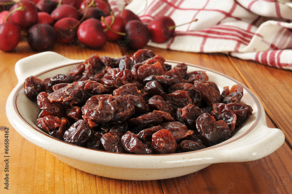 Bowl of dried cherries